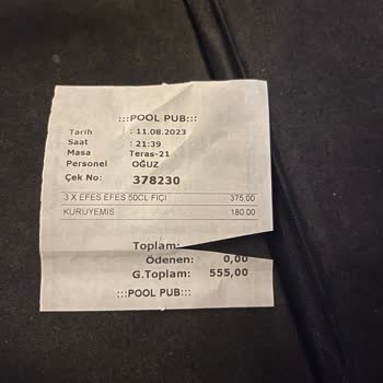 Pool Pub Çayyolu Kötü Hizmet