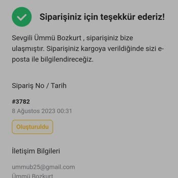 Mayka Stil Maykastil Sipariş Hatası