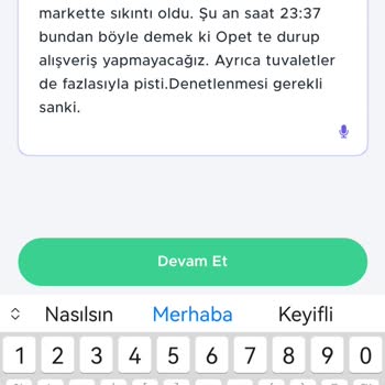 Opet'ten Market Alışverişi Yapamıyoruz
