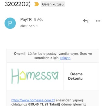 Homessa İsimli Firma Mağduriyeti