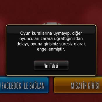 Zynga Süresiz Engel Yasağı
