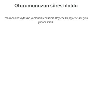 Vodafone Yanımda Happy Sorunu