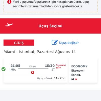 THY Cezasız Değişiklik İle Bilet Aldım Değişim İçin 20.000 TL İsteniyor