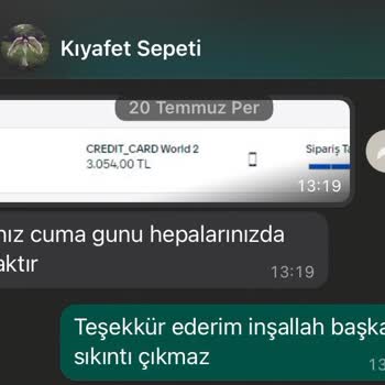 Kıyafet Sepeti Para İadesi Yapılmadı