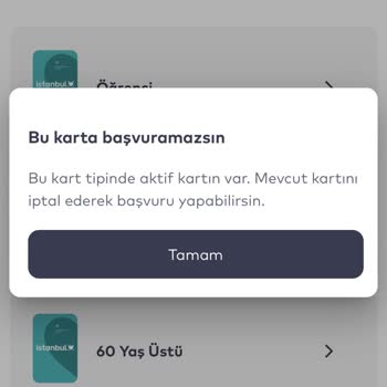 BELBİM (İstanbulkart) Öğrenci Kartına Başvuru Yapamıyorum