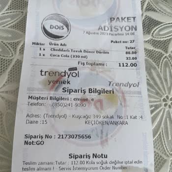 Trendyol Yemek Müşterinin Mağduriyetini Asla Önemsemiyor!