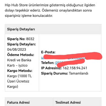 Hip Hub Store Ürün Göndermiyor Ve Para İadesi Yapmıyor