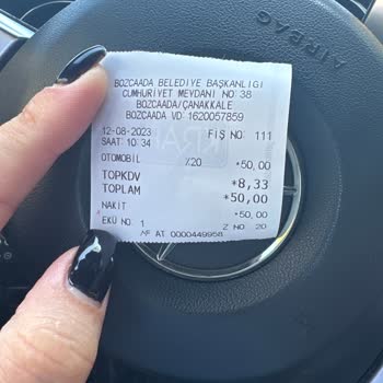 Bozcaada Belediyesi 50 TL Ücret Alımı