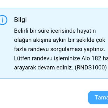 MHRS (Merkezi Hekim Randevu Sistemi) Randevu Sistemi Sorunu