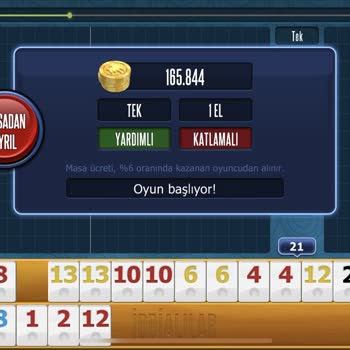101 Okey Plus Oyun İçi Bug Hatası