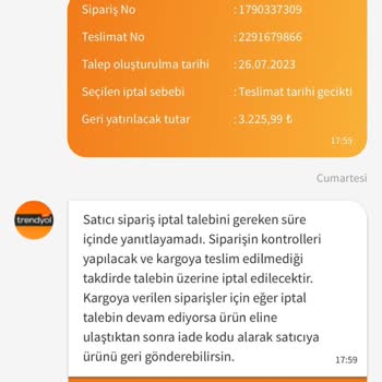 Trendyol 7 Aydır Ücret İademi Yapmıyor