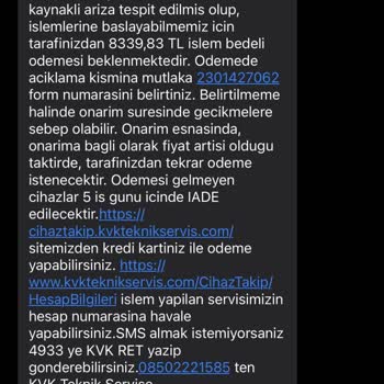 KVK Kendi Yaptığı Hatayı Müşteriden Ücret Talep Ediyor