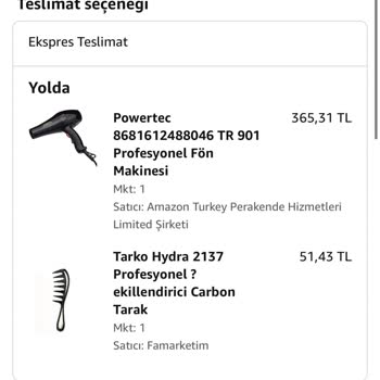 Amazon.com Pişmanlıktır. Hızlı Teslimat Diye Ücret Alıp Geç Teslimat
