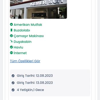 Tatilbudur 4 Yetişkin Rezervasyona 1 Yatak 2 Adet Puf