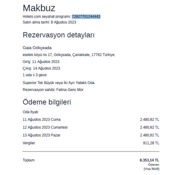 Hotels.com Olmayan Otel Rezervasyonunu Sattı Ücret İadesi Yapmıyor.