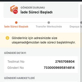 Trendyol Express Kendi Kendine İade