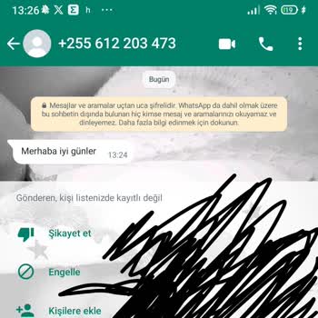 WhatsApp +255 Kodlu Yabancı Numaradan Arama Ve Mesaj