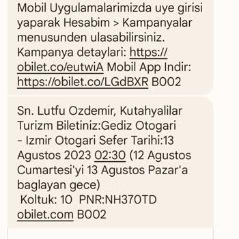 Obilet Firmasından Alışveriş Yapan Bir Kişi Bilgilerimizi Kullanmış