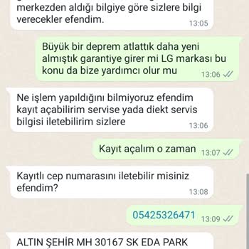 LG Değişim Yapmıyor Garanti Kapsamına Koymuyor