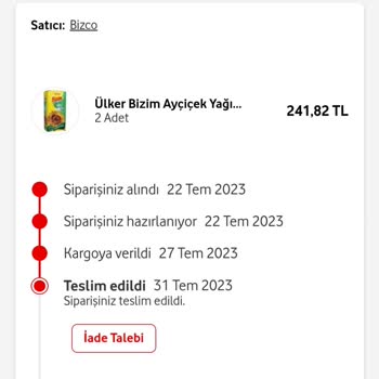 Vodafone Her Şey Yanımda Ürün Aldım Gelmedi