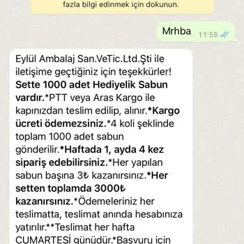 Eylül Ambalaj Kişisel Bilgilerimi Aldı Dönüş Yapmadı