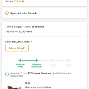 Trendyol Ürünün 19 Gündür Hazırlanması