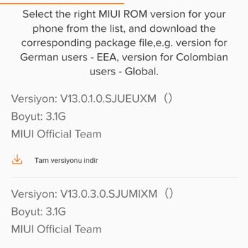 Poco Cep Telefonları X3 Pro Güncelleme