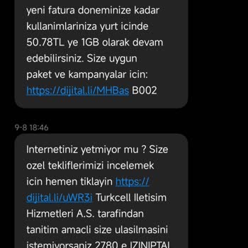 Turkcell Haksız Ek Paket Kesintisi