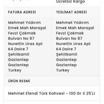 Geldi Market İsimli Firma Türk Kahvesi