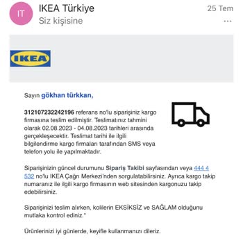 IKEA Horoz Lojistik İşbirliğinde Kargolarım Kayıp Lütfen Yardım Edin