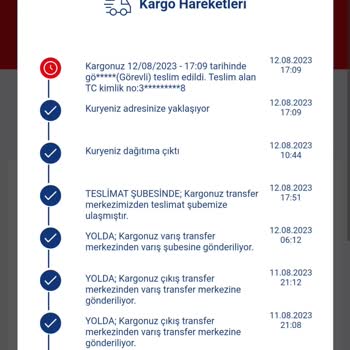 Aras Kargo Tarafıma Kargo Teslimi Yapmadı.