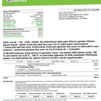 Garanti Bankası Kart Aidatı İadesi
