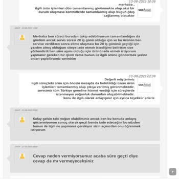 Saat & Saat Ürünüm Bozulması Ve Servis Süresini Aşması