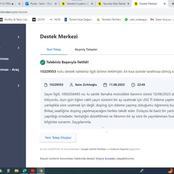 Sahibinden.com, 202TL Yanlış Ödemeyi Geri Vermedi.