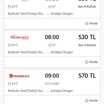 O Obilet Ve Güney Akdeniz Yalan Sefer Saati