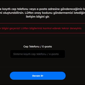 Tod TV Üyelik Bilgisi Geçersiz Hatası