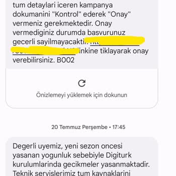 Digiturk Kurulum İçin Eve Gelmiyor