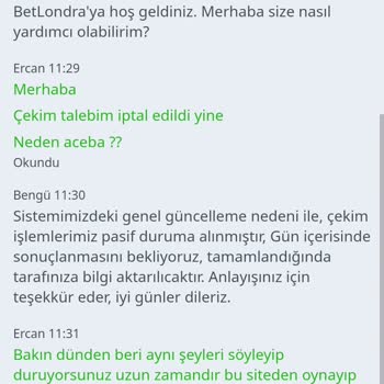 Betlondra Ödemenin Yapılmaması Ve Güncelleme Bahanesi Sunulması