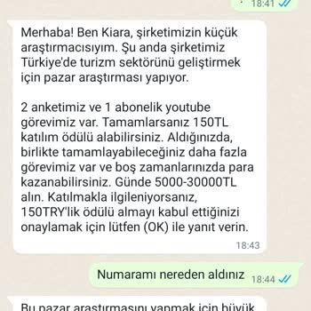 WhatsApp Mesaj Yabancı Numara