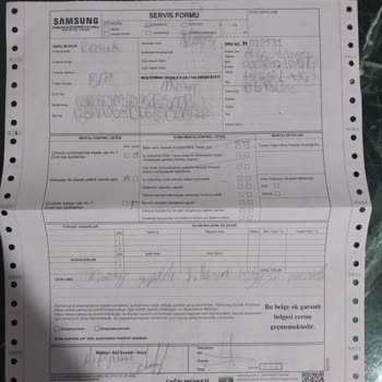 Samsung Servis Ürüne Hasar Veriyor Durumu Söylemiyor.