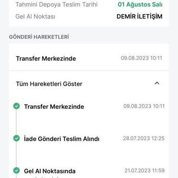 Trendyol Express Trendyol Ürün İadesi Yapılmıyor