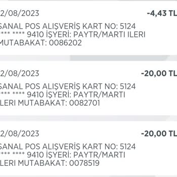Martı Fazlasıyla Hatalı 2 Defa Ücret Kesti