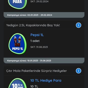 Pepsi Marketler Kazandırio Hediyelerini Vermiyorlar