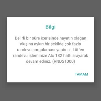 MHRS (Merkezi Hekim Randevu Sistemi) Randevu Alamıyorum Hata Veriyor