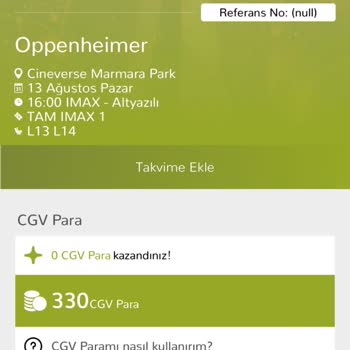 Paribu Cineverse Biletimin Bilgim Dışında İptali