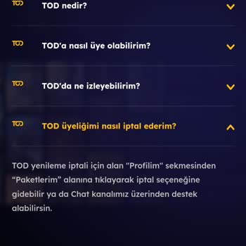 Tod TV'yi Android TV'den İzleyememe Ve Aboneliğin İptalinin Olmaması