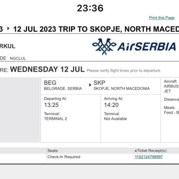 Air Serbia Airserbia Geciken Uçuş