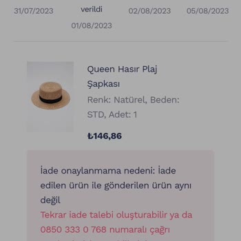 Penti İademin Asılsız Sebeple Reddi