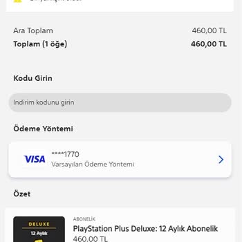 PlayStation Plus Satın Alım Sorunu