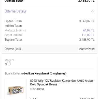 N11 Geciken Kargolama Müşteri Hizmetlerinin İlgisizliği